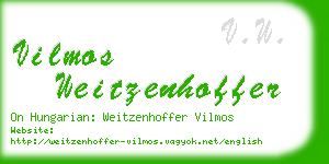 vilmos weitzenhoffer business card